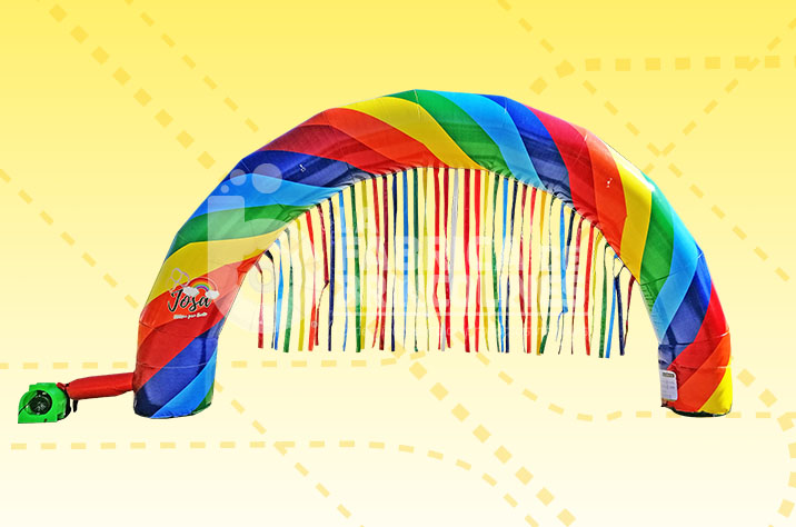 Arco inflable caramelo de caravana