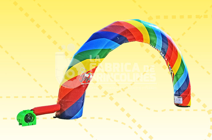 Arco inflable caramelo de caravana