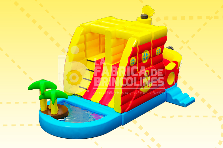 Brincolin Aventura Pirata barco inflable